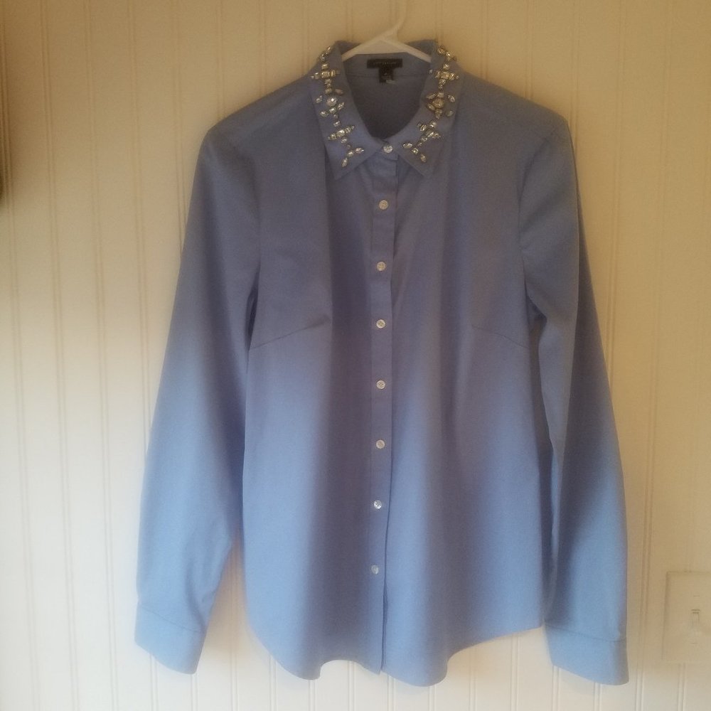 Ann Taylor Crystal Studded Blouse (rare)